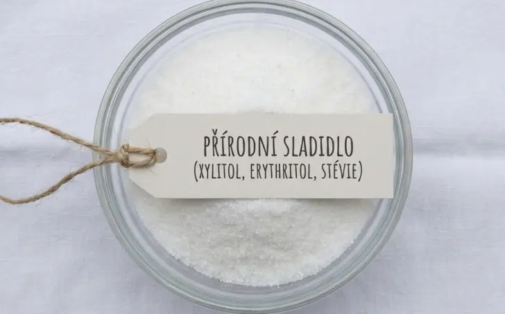 Přírodní sladidlo (xylitol, erythritol, stévie)