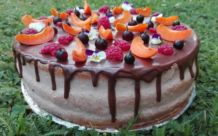 Meruňkový dort s nutellovým krémem