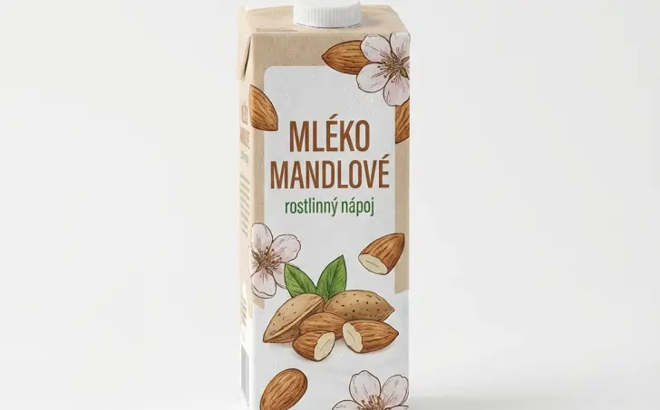 Mléko mandlové, rostlinný nápoj