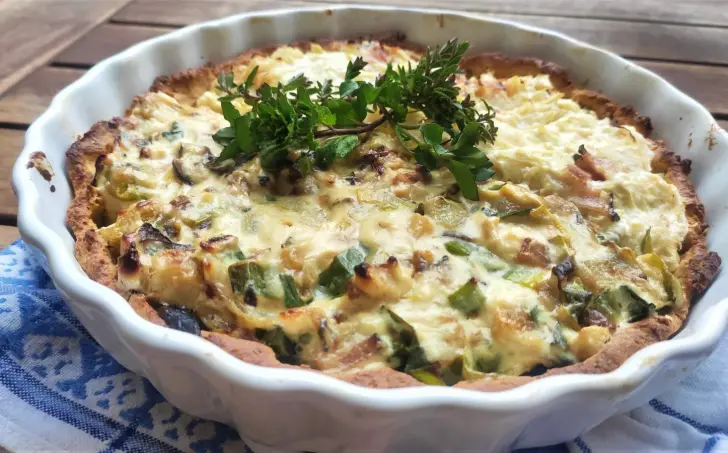 Low carb slaný francúzsky koláč - quiche