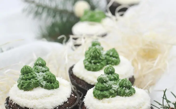 Čokoládové cupcakes so zimným nádychom - LC