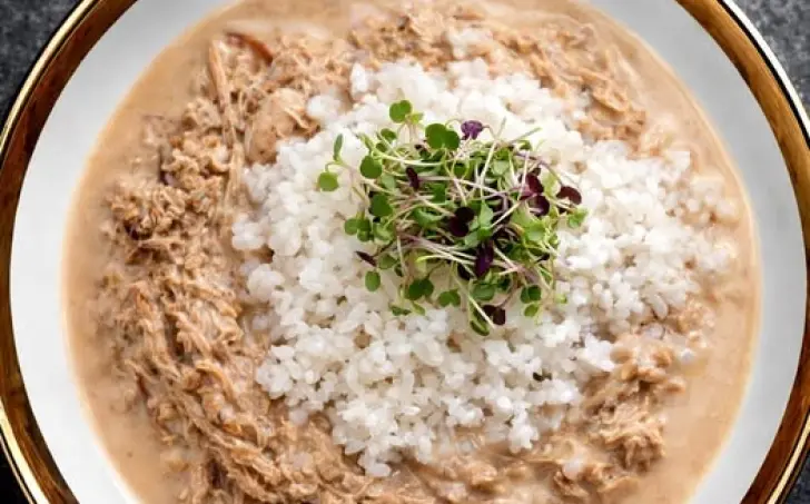 Kuracie trhané mäso s korením Garam masala v kokosovom mlieku