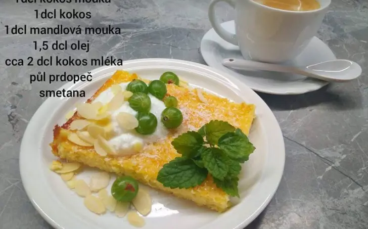 Kokosové raffaello rezy - nízkosacharidové