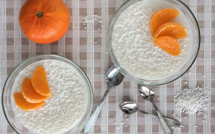 Tapiokový puding z domáceho kokosového "mlieka"