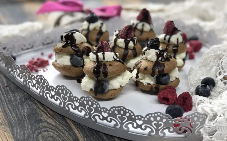 Mandľové koláčiky z odpalovaného cesta Low Carb