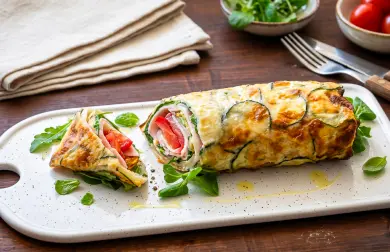 Plněná cuketová "tortilla"