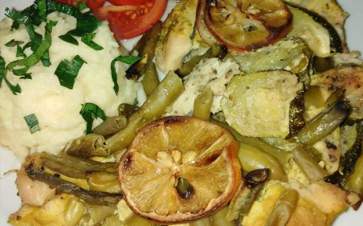Pečené fazuľky s citrónom + zelerová kaša