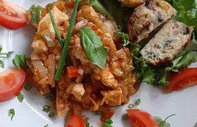 Fajitas s kuracím mäsom a vaječné muffiny