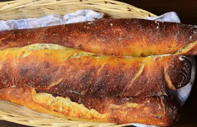 Kváskové podmáslové pseudobagety